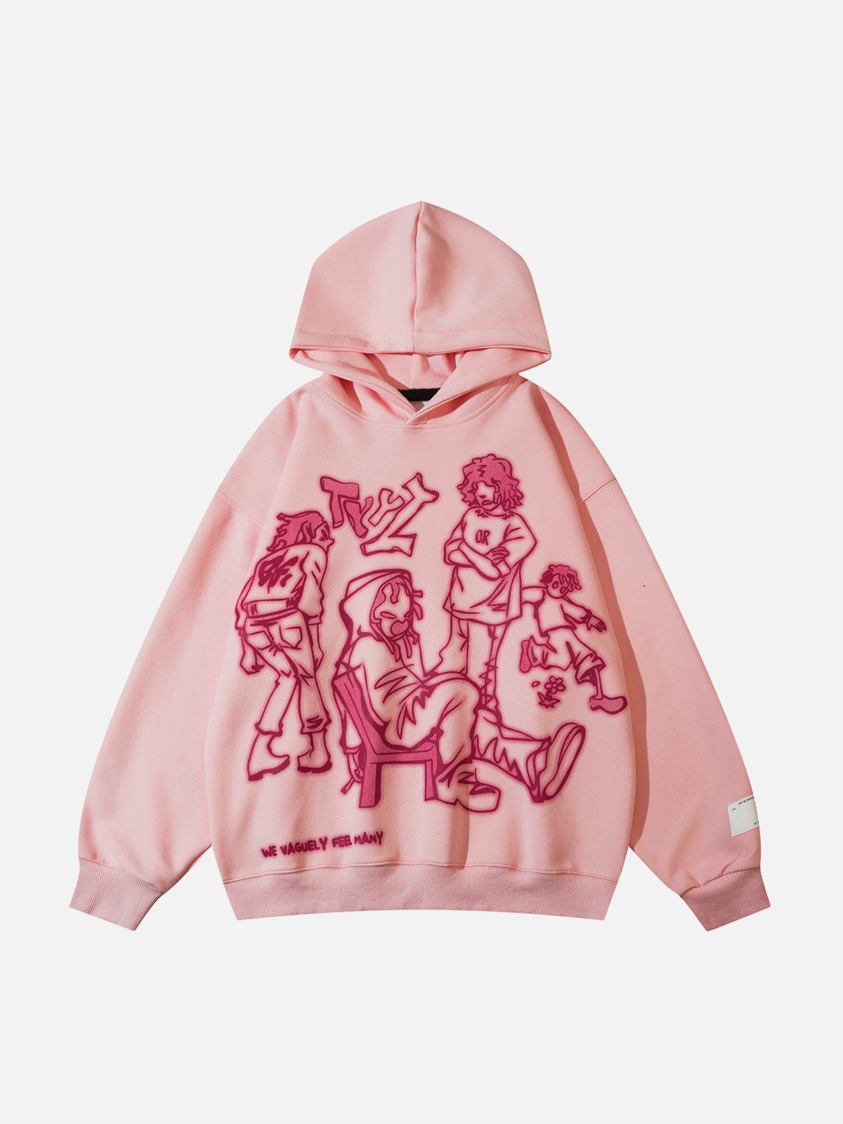 Talishko™ – Cartoon Line Character Print Hoodie