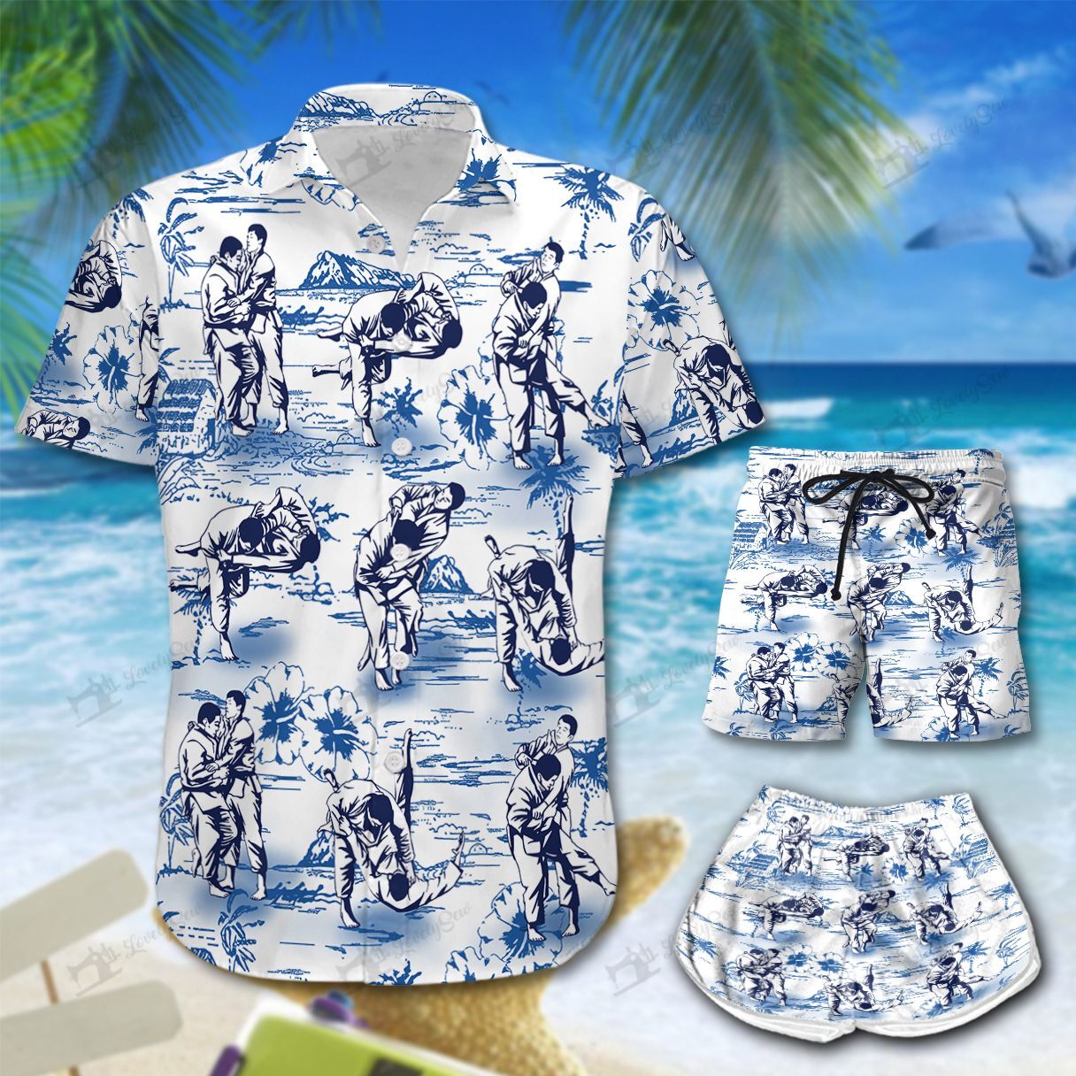 Judo Fighters Hawaiian Shirt Shorts Ha99513