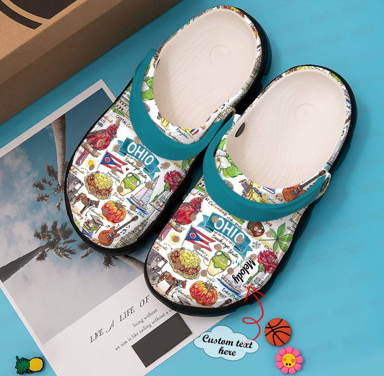 Ohio Personalized Clog, Custom Name, Text, Color, Number Fashion Style For Women, Men, Kid, Print 3D Ohio Lover