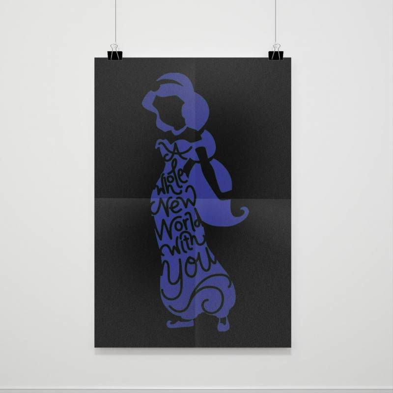 A Whole New World With You Aladdin And Jasmine Poster