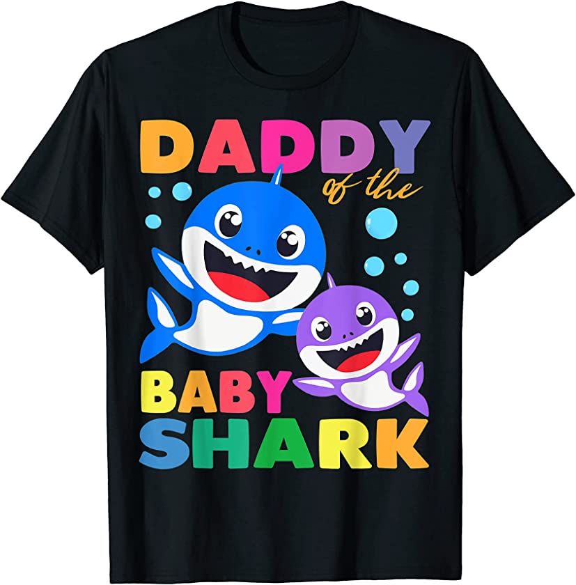 Daddy Of The Baby Shark Birthday Boy, Girl Daddy Shark Shirt T-Shirt