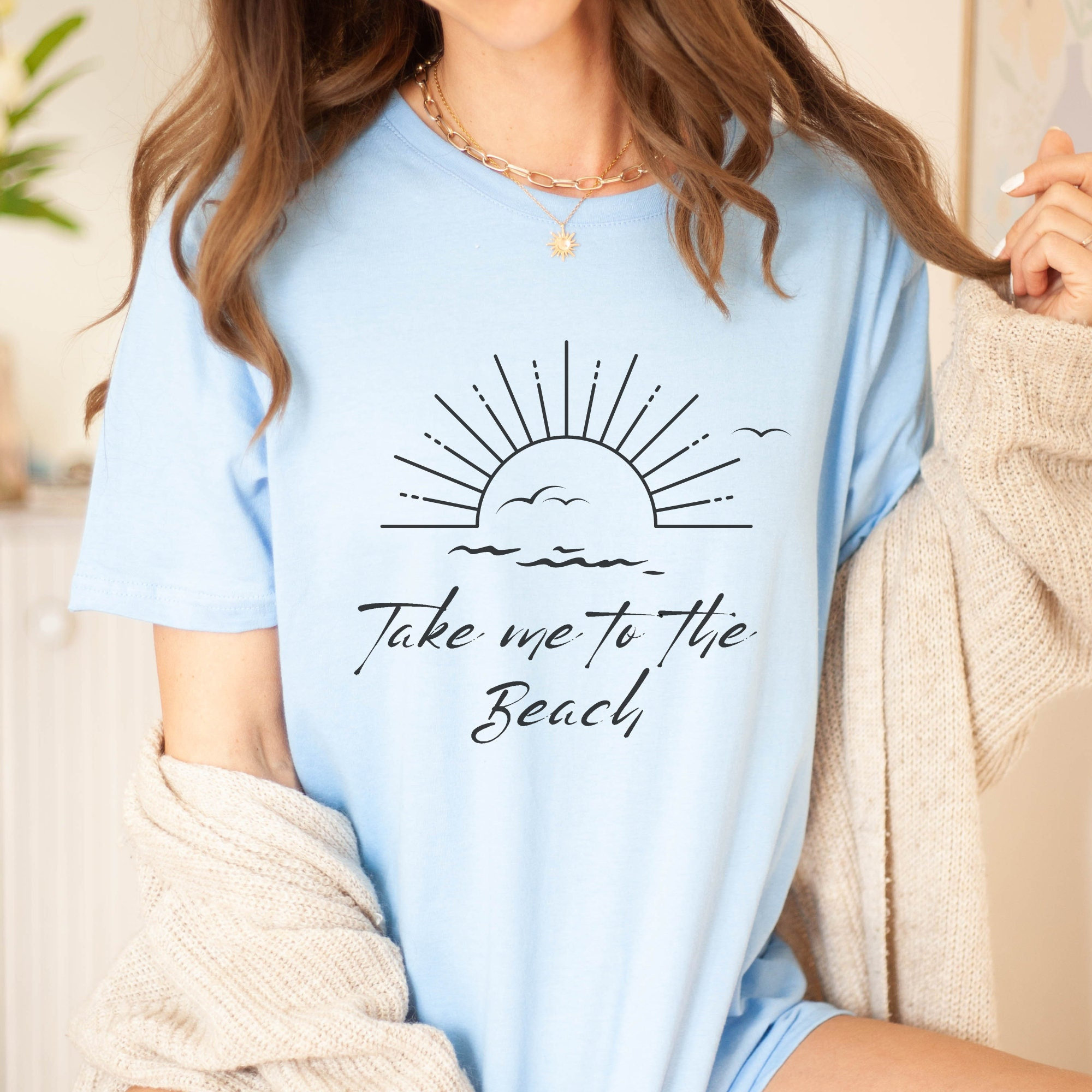 Take Me To The Beach Tshirt | Cute Oversized Summer Tee | Hawaiian, Vacation, Surfing, Tanning Shirt | Gift For Beach Lover, Beach Bum | PNW