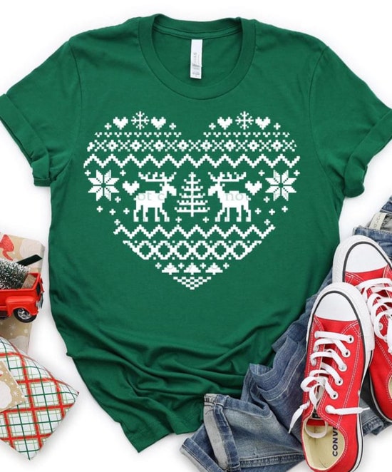 Ugly Christmas Sweater Shirt | Cute Unisex T-Shirt| Christmas Tee | Christmas wear