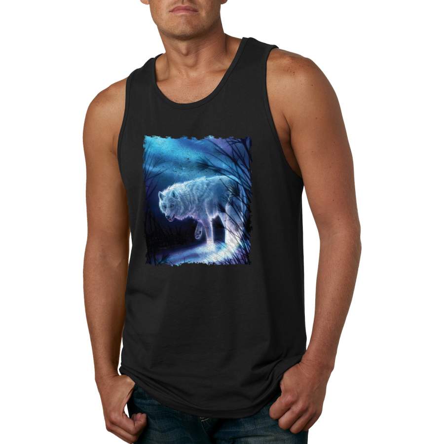 Winter Dire Snow Wolf Animal Lover Graphic Tank Top