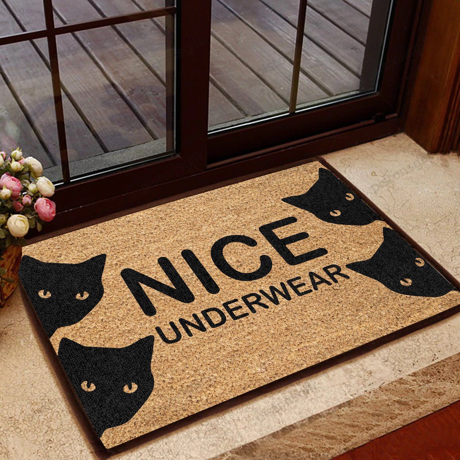 Nice Underwear Coir Pattern All Over Printing Doormat