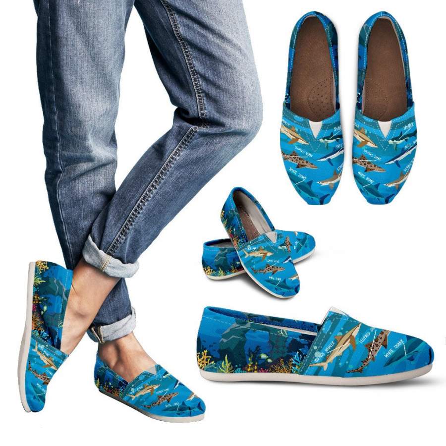 Shark Lovers Casual Shoes-Clearance