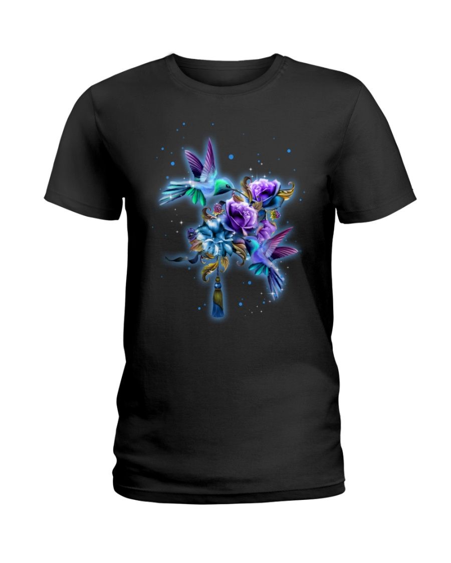 Hummingbird Magical Flowers Fb Ladies T-Shirt
