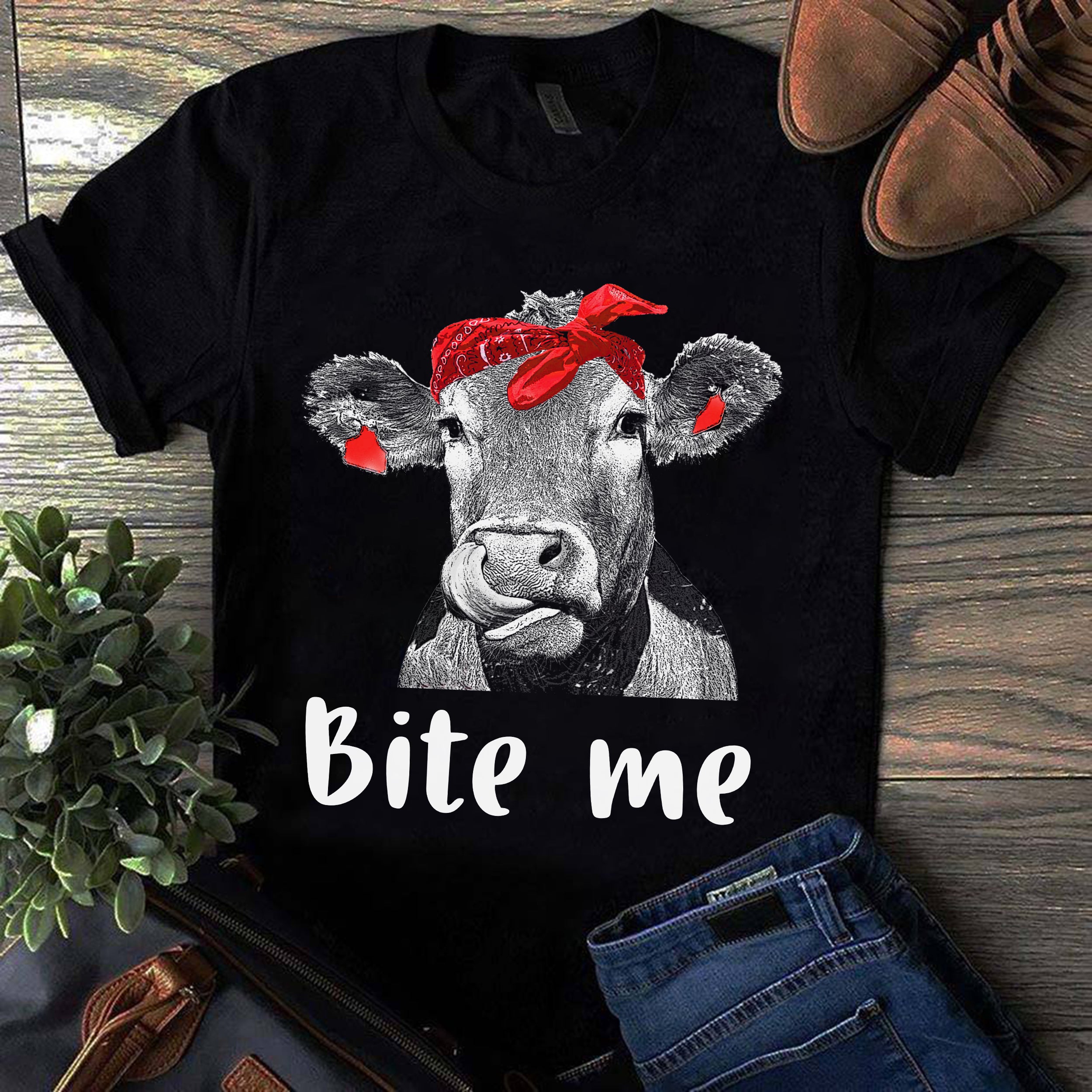 Bite Me Shirt, Cow Heifer Shirt, Heifer Shirt, Cow Cattle Shirt, Funny Cow Shirt, Cow Farm Shirt, Animal Farm Shirt, T-Shirt, Tee