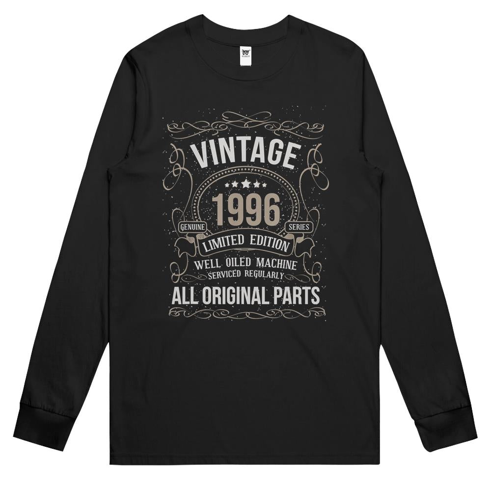 Vintage 1996 25Th Birthday All Original Parts Long Sleeve T Shirts