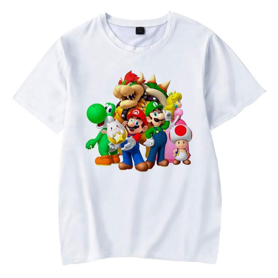 Super Mario 3D All-Stars T-Shirt Short Sleeve for Adult Kids Cool Summer Wear