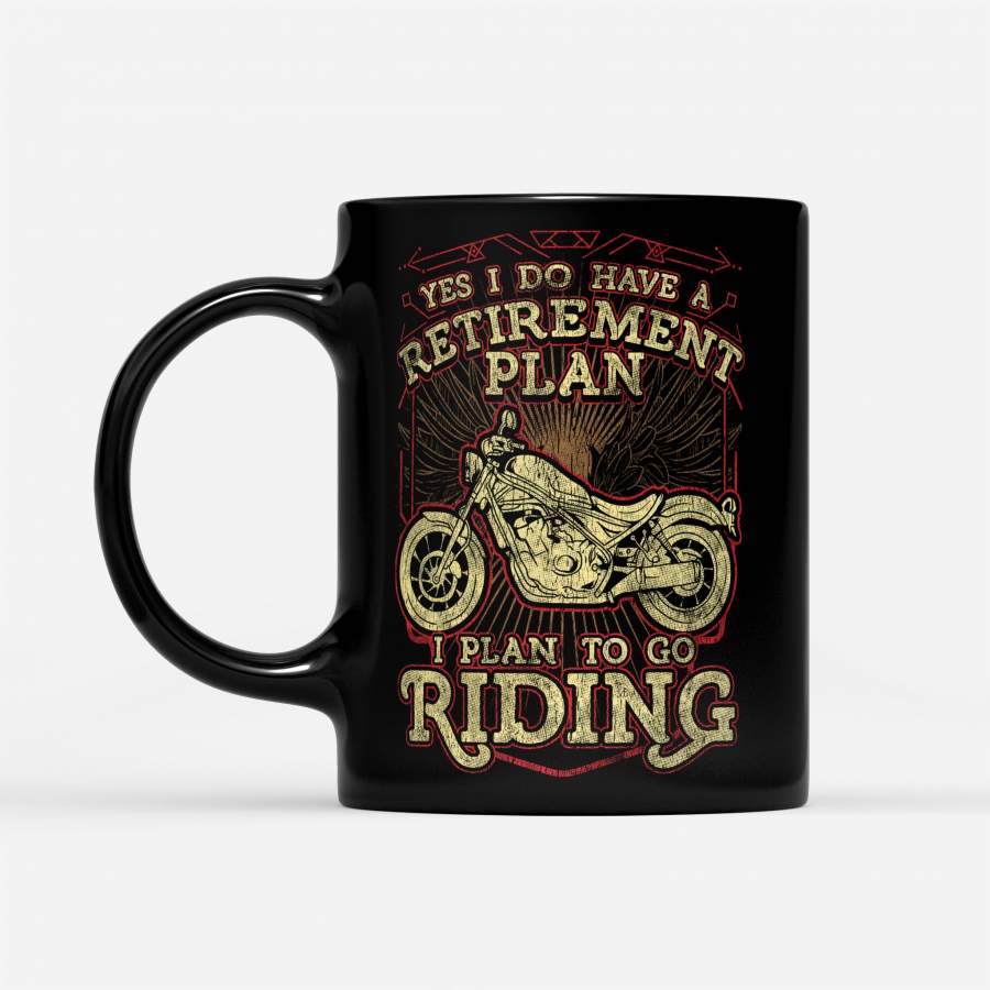 Retirement Gift Motorcycle Riders Biker Tshirt – Black Mug