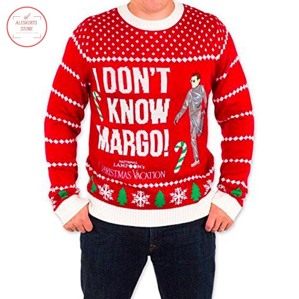 Ugly Christmas Sweater 2021, I Don’T Know Margo Sweatshirt For Women Men Couple Family Funny Cute Plus Size