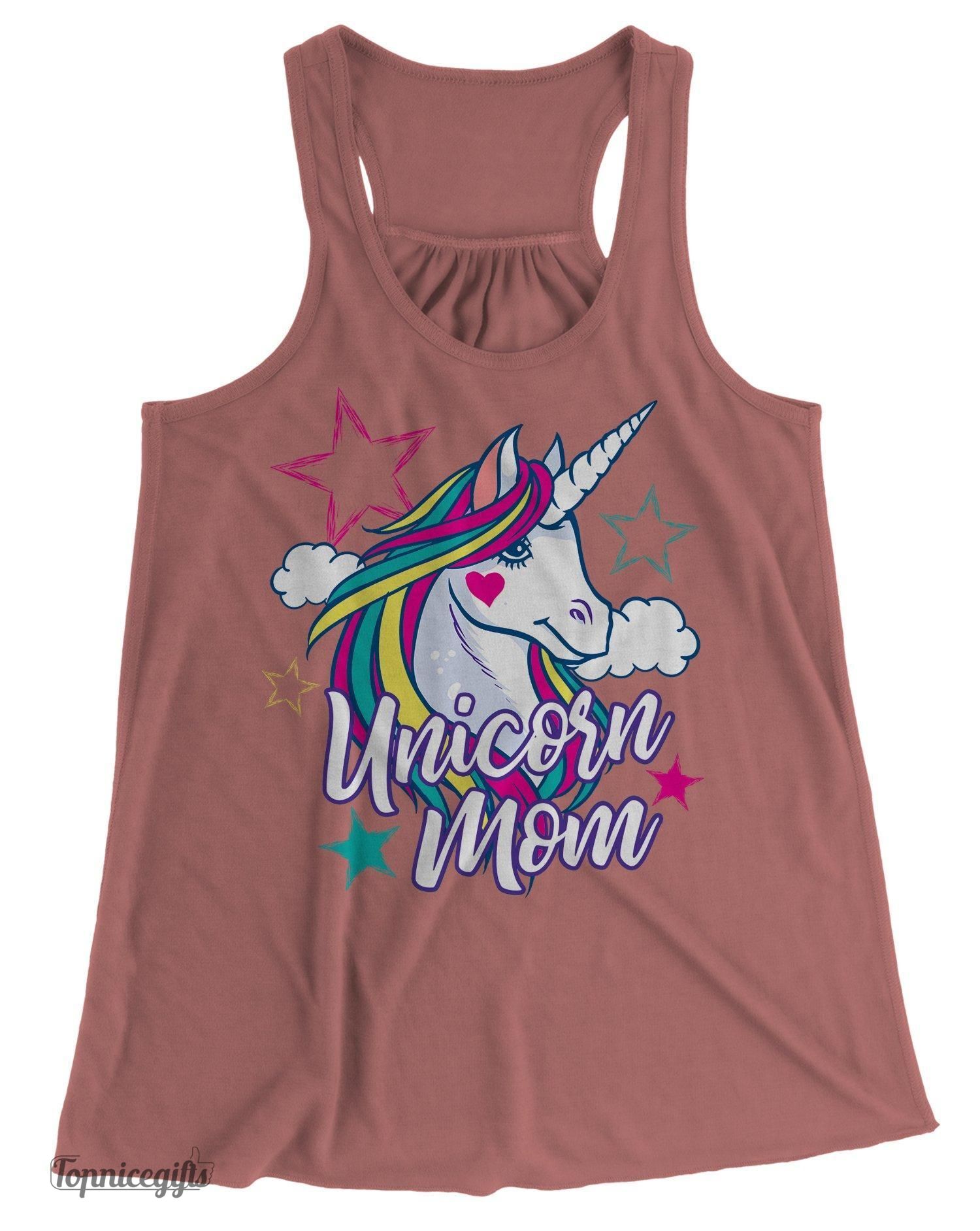 Women’S Unicorn Mom Tank Unicorn Mom Shirts Graphic Cute Mommy Me Top Unicorns Tshirt Tanks Racerback