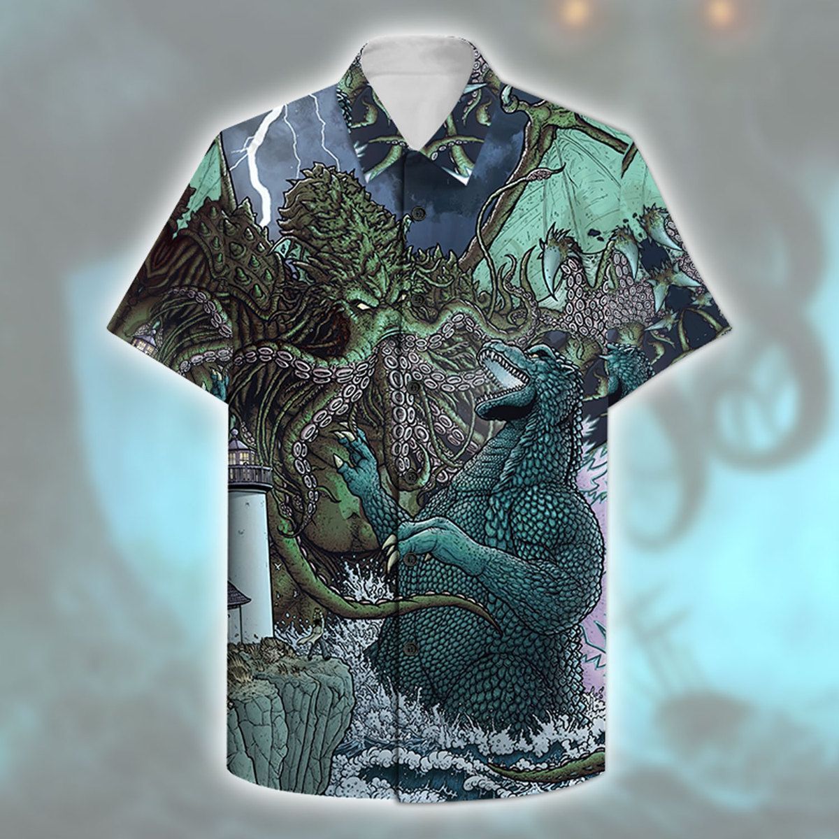 Godzilla Vs Cthulhu Hawaii Shirt Ha82653