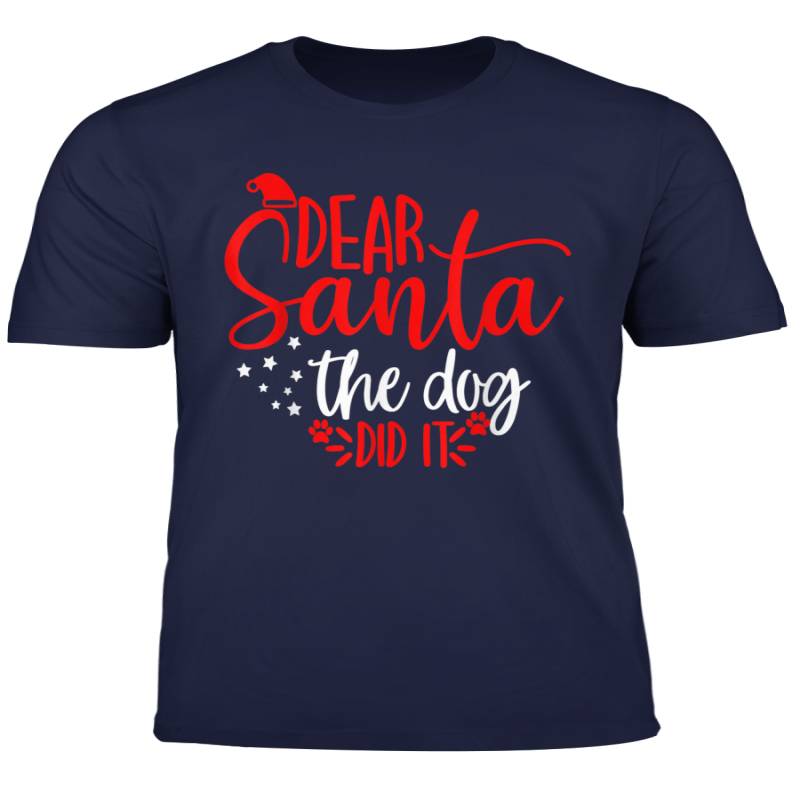 Dear Santa The Dog Did It Funny Christmas Puppy Clothing T Shirt