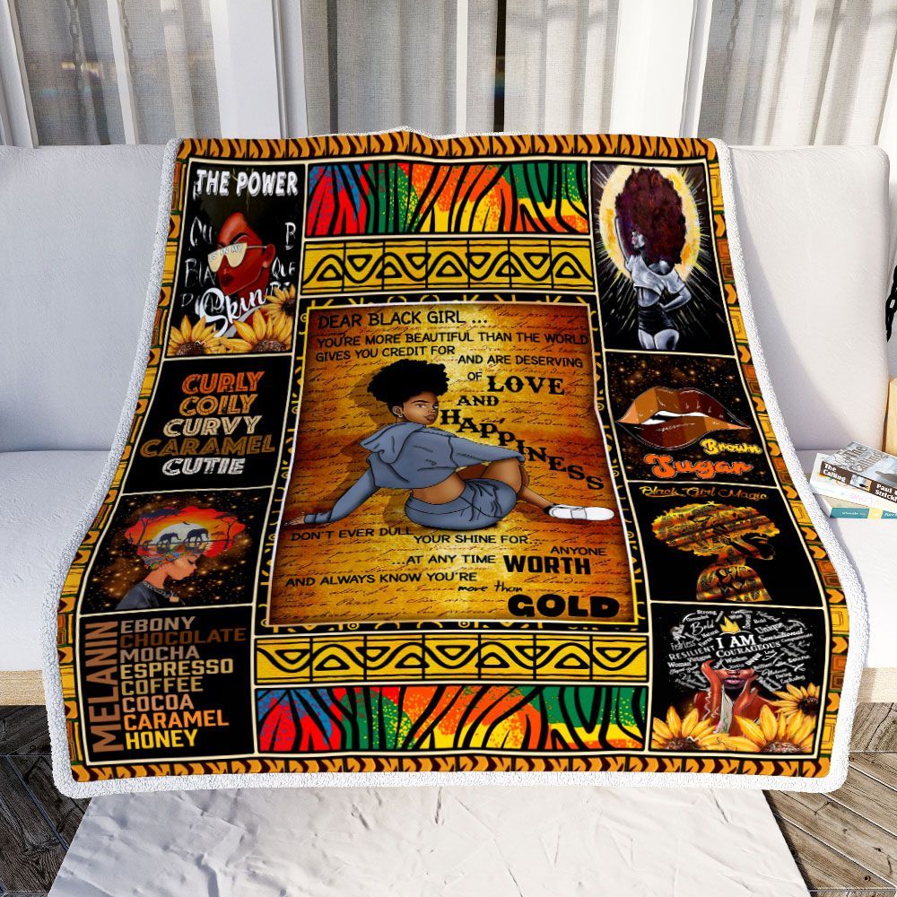 Black Girl Magic Sofa Throw Blanket