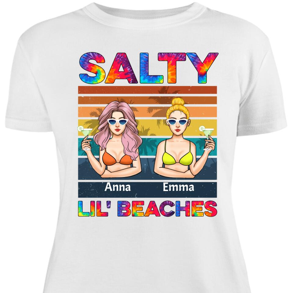 Personalized Friends Salty Lil Beach Women Shirt, Bestie Gift – Trending Personalized