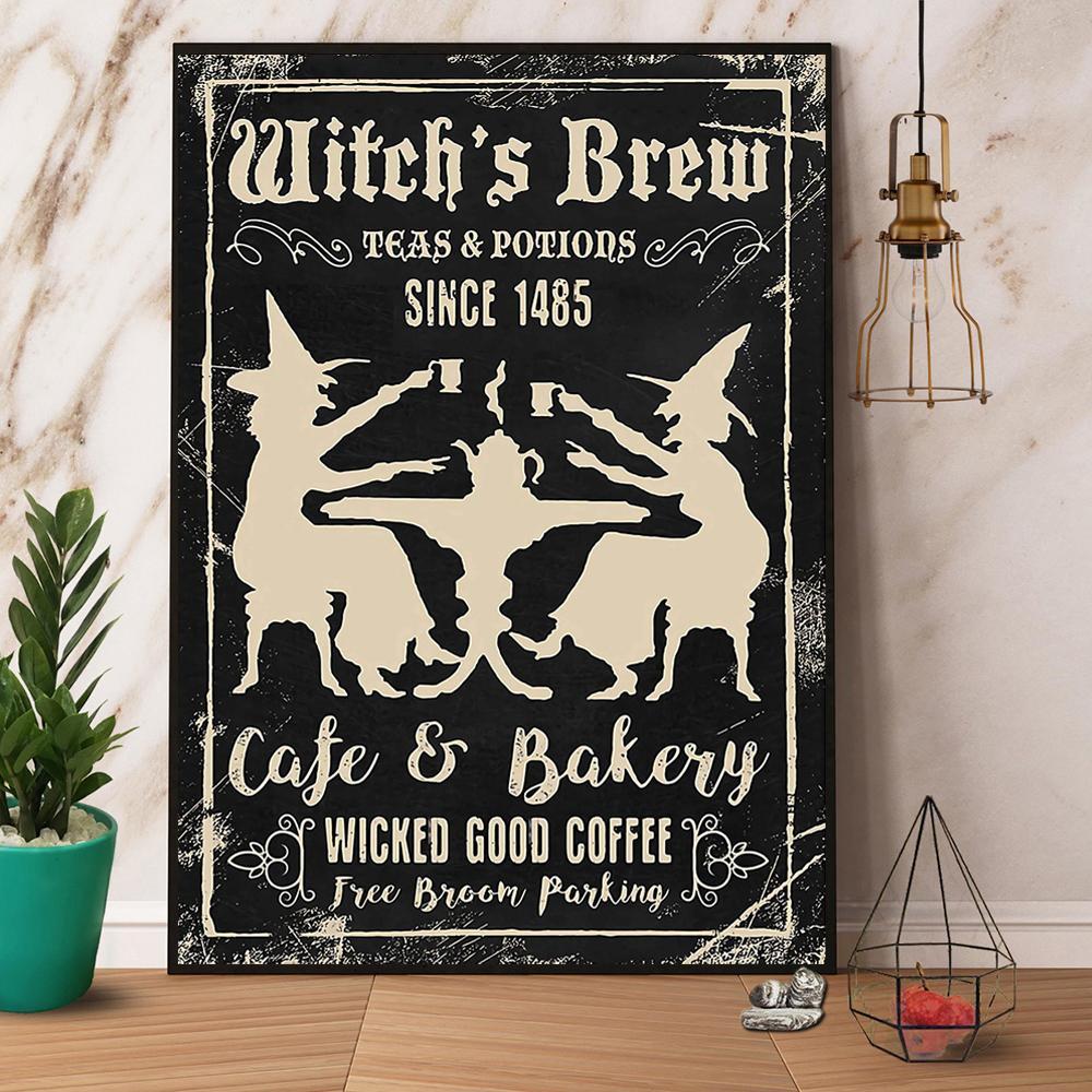 Witch’S Brew Cafe & Bakery Wicked Good Coffee Halloween Gift Paper Poster No Frame  Matte Canvas Wall Decor