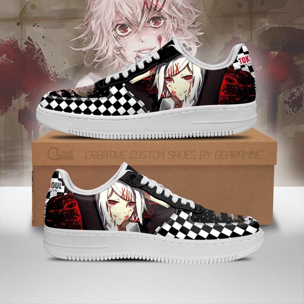 Tokyo Ghoul Juuzou Checkerboard Air Force Shoes Sneakers Custom Anime