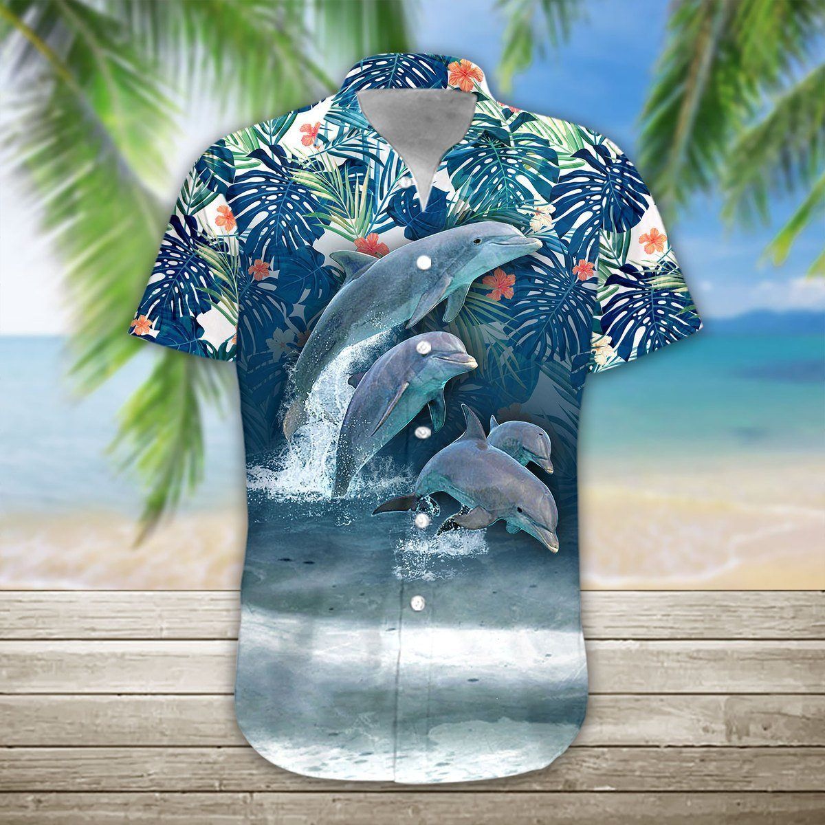 Dolphin Hawaiian Shirt Ha107093