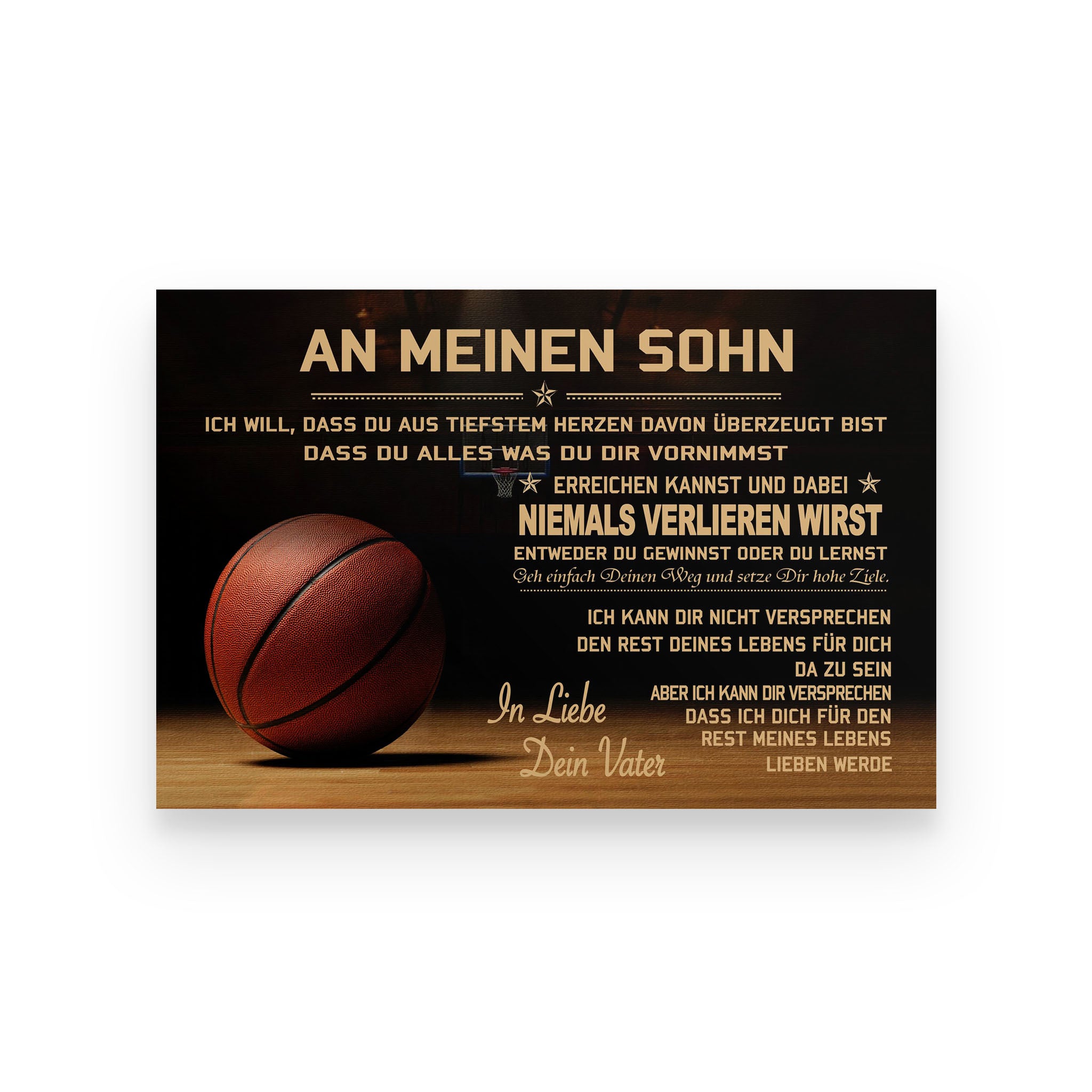 Basketball poster dad to son German version2