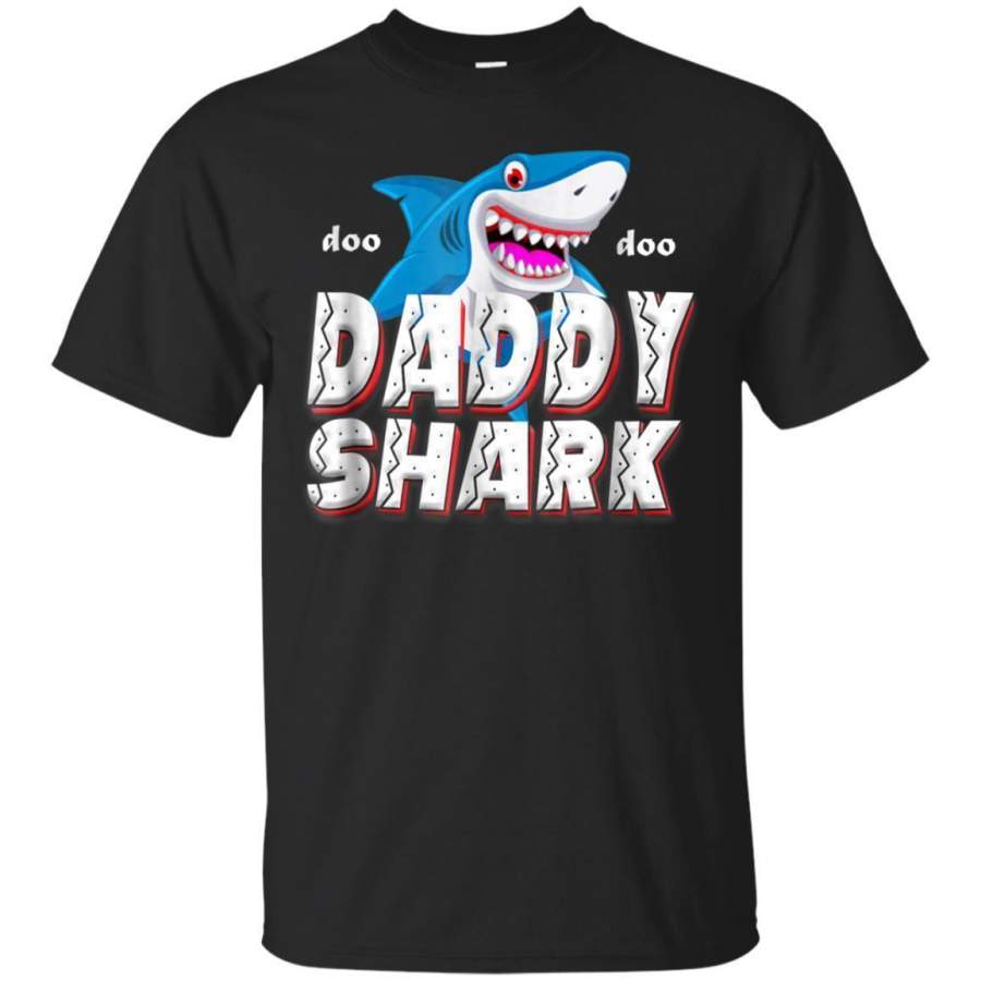 AGR Mens Daddy Shark Shirt Matching Family  Gift For Dad Papa Jaq T-shirt