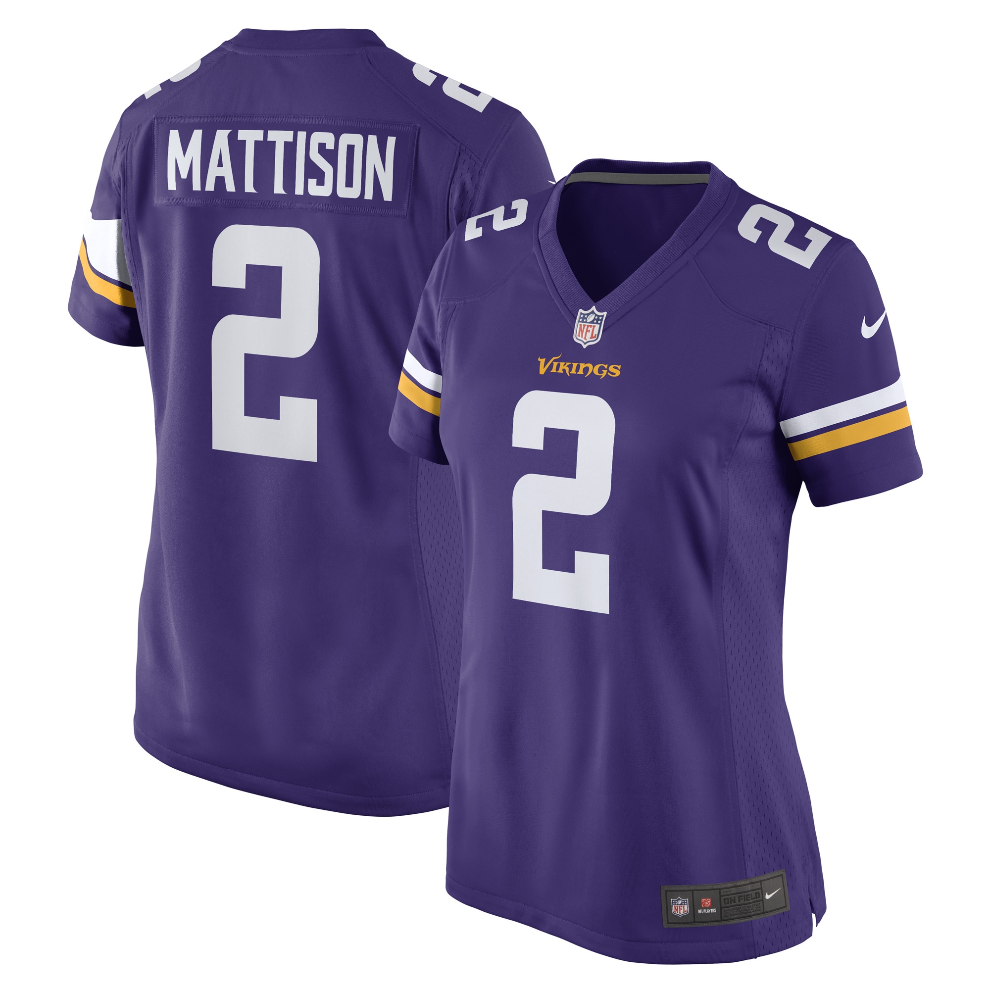 Women’s Minnesota Vikings Alexander Mattison Purple Game Player Jersey