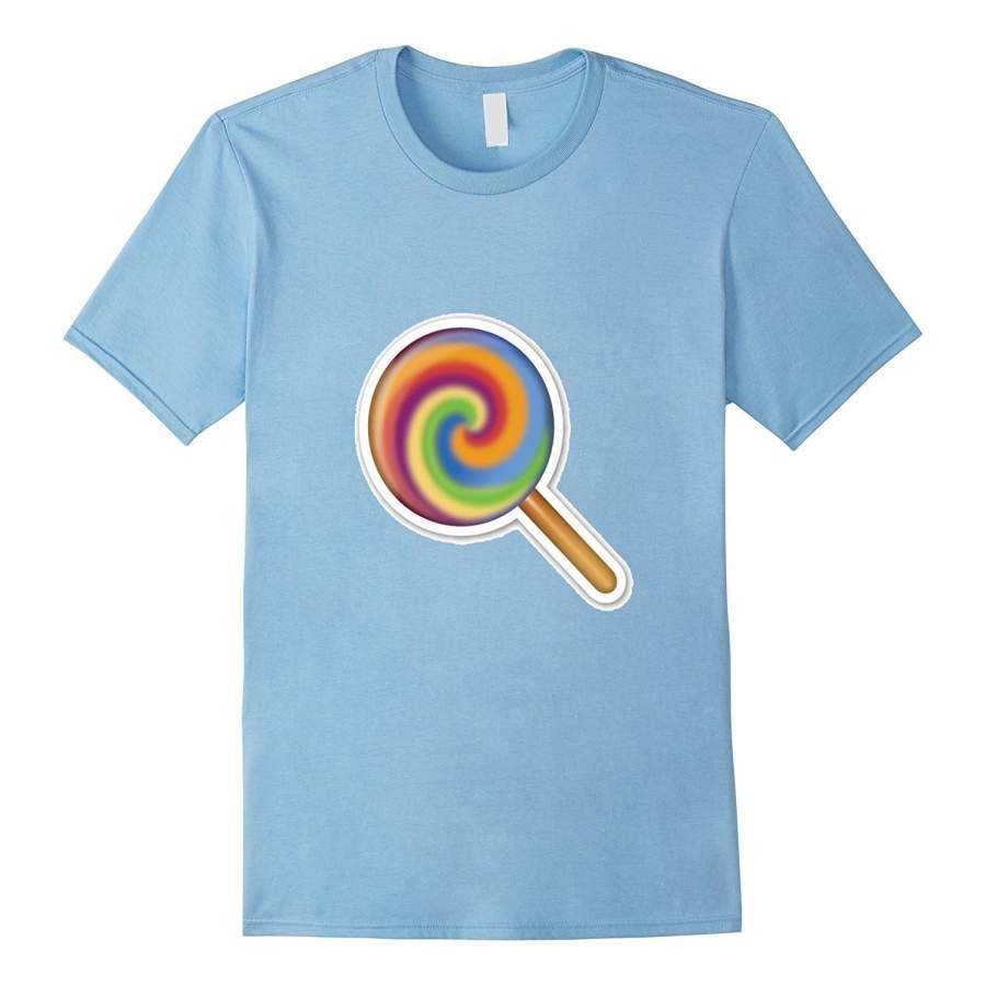 Lollipop Emoji T-Shirt Swirl Lolly Candy Sugar Store Stick Fashion Short Sleeved T Shirt For Men