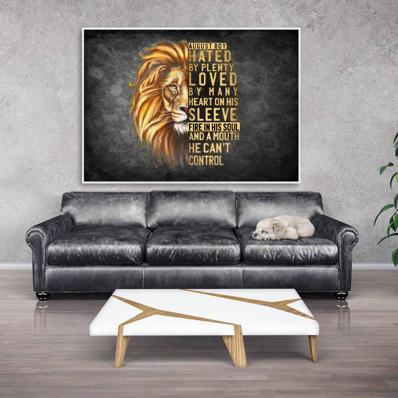 Vertical Printed Canvas – Lion August Boy Canvas