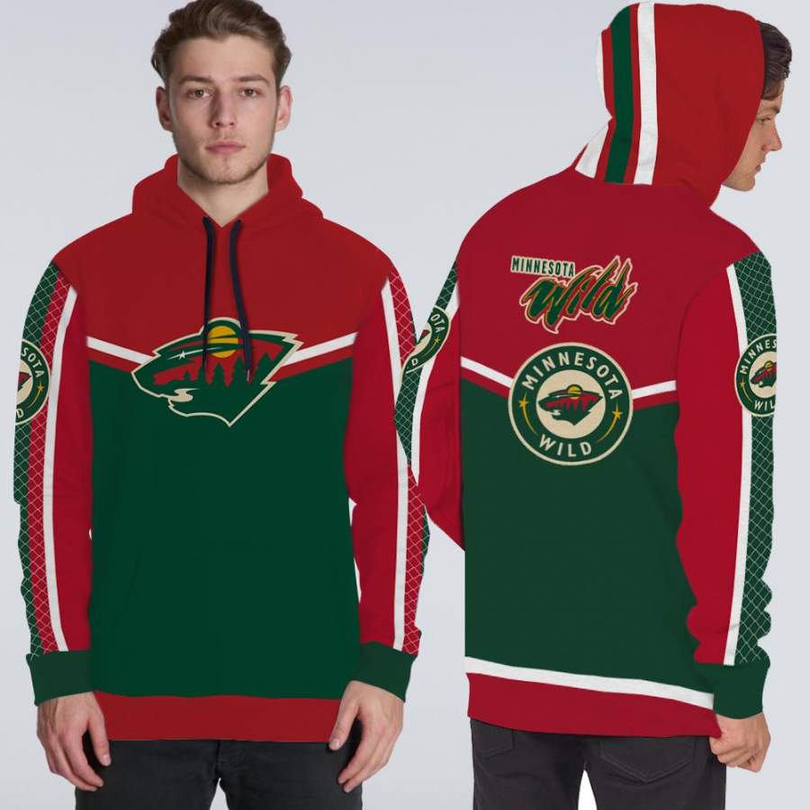 Fashion Gorgeous Fitting Minnesota Wild Hoodie