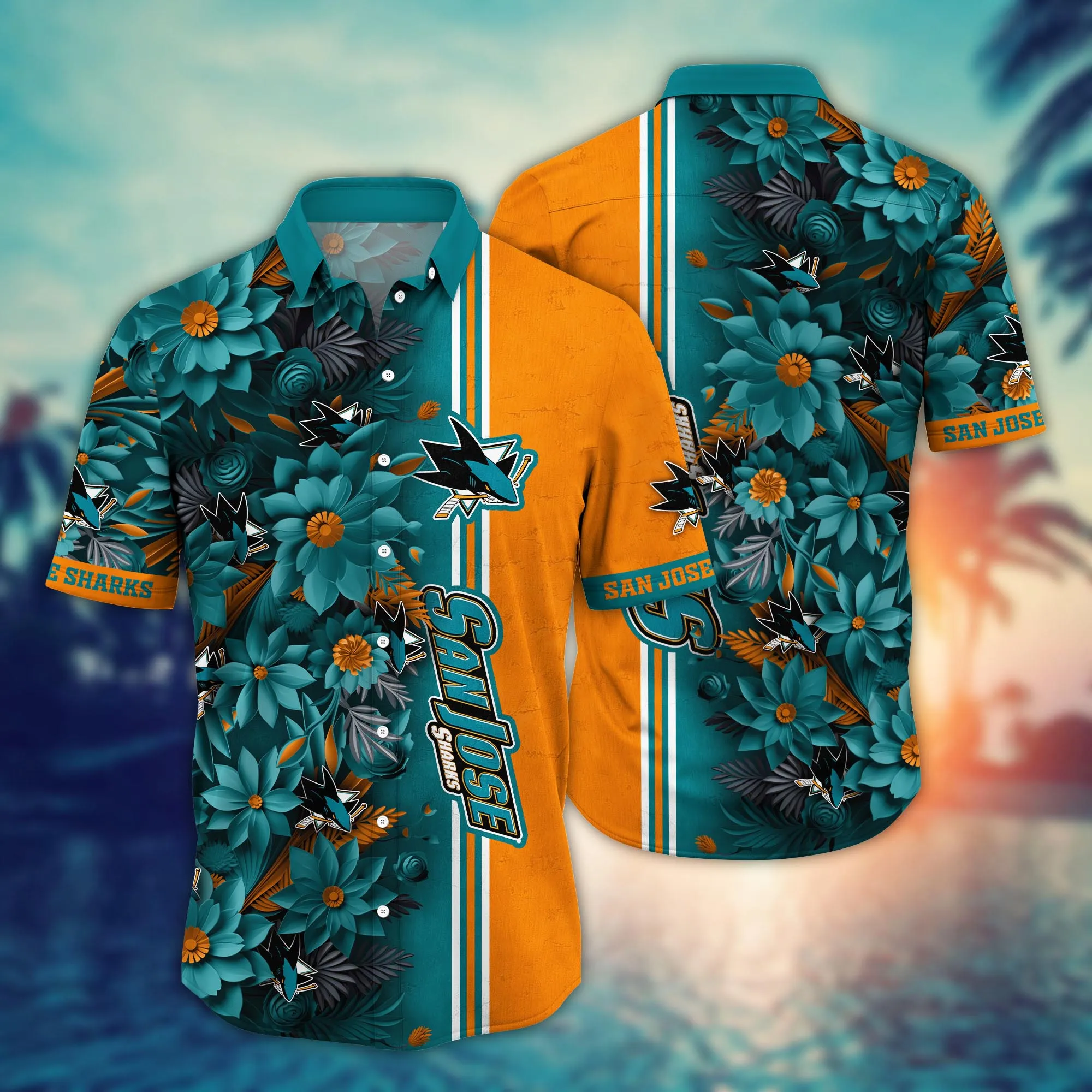 San Jose Sharks Nhl Hawaiian Shirt Custom Summer Camps Aloha Shirt