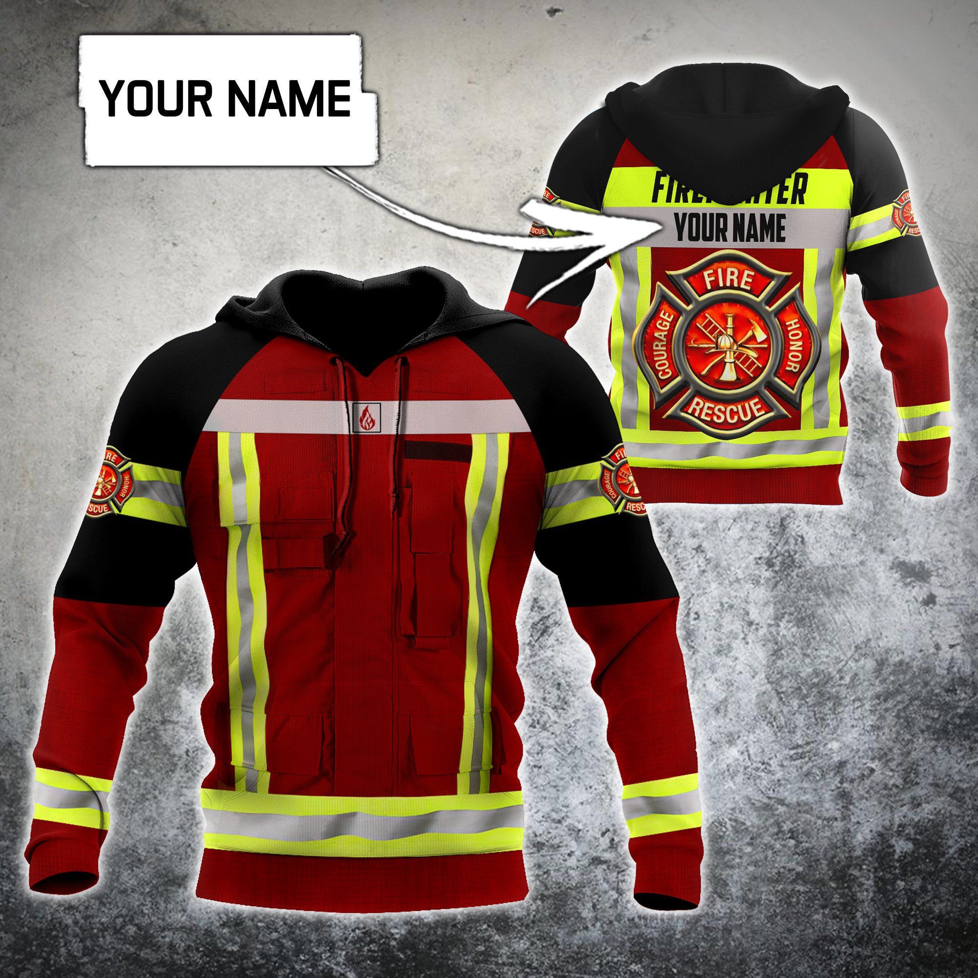 USATOPDEAL.COM – Customize Name Firefighter Hoodie For Men And Women MH02122001