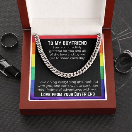 Valentines Day Gifts For Him, Cuban Necklace For Gay Boyfriend, I Love Doing Everything