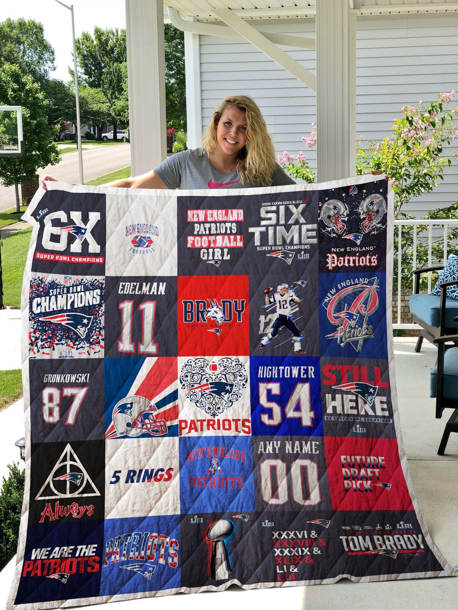 New England Patriots Quilt Blanket