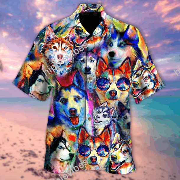 A Husky Not Freaking Wolf Hawaiian Shirt Ha36442