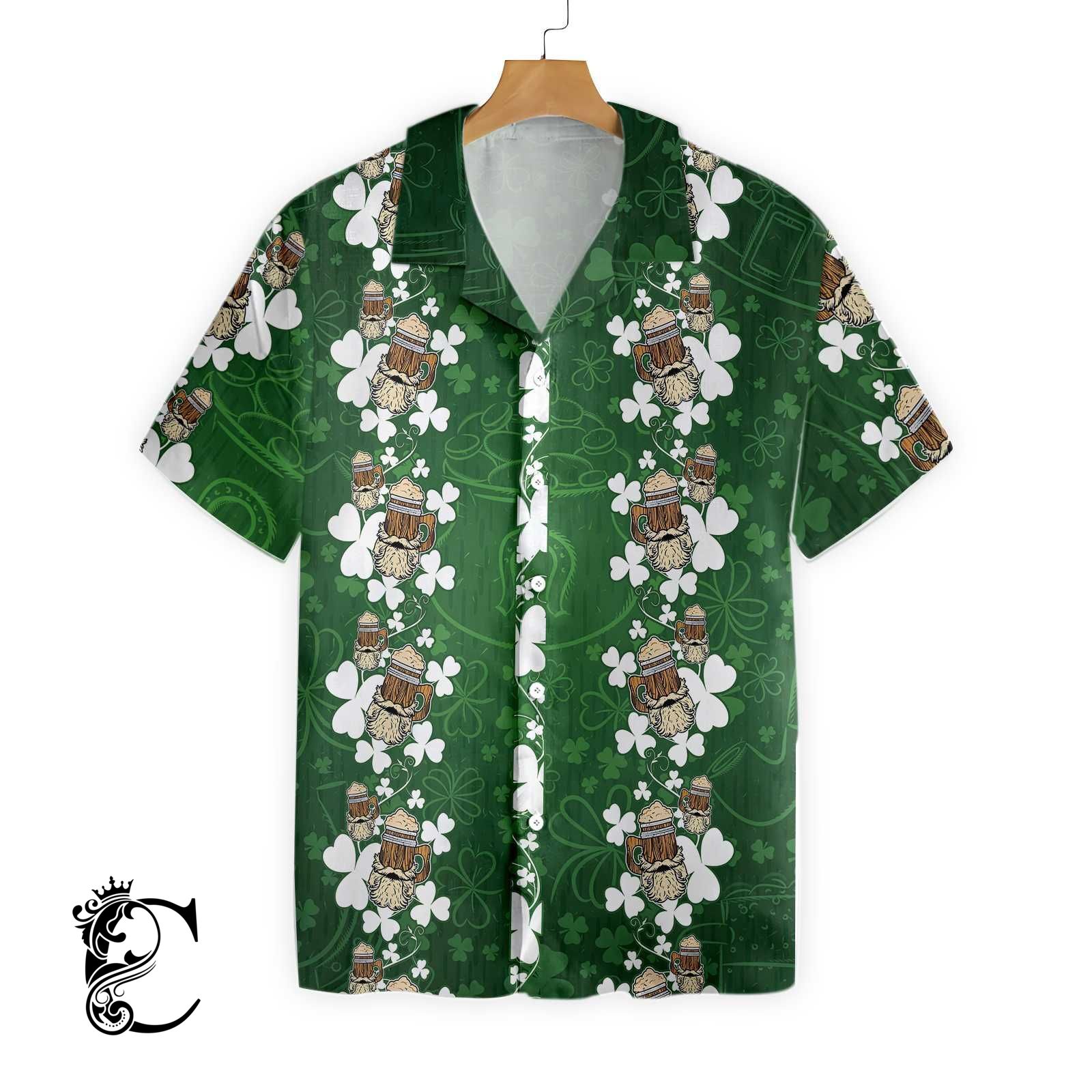 Beard Beer Shamrock Happy Saint Patrick’S Day Ez16 1501 Hawaiian Shirt