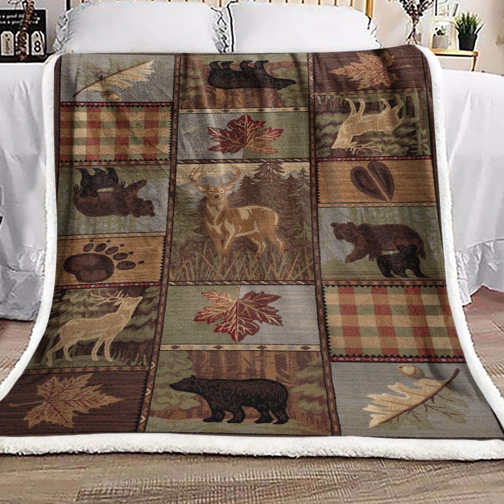 Wild Animals Hn1910243F Sherpa Fleece Blanket