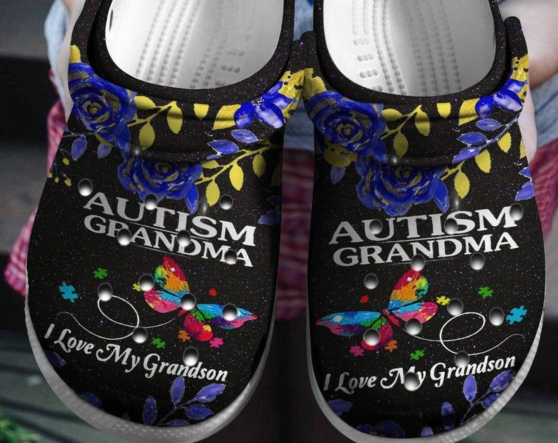 Autism Awareness Autism Grandma I Love My Grandson Crocband Clog Shoes For Men Women