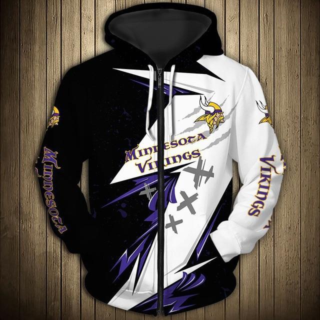 Minnesota Vikings Graffiti Zipper Hoodie