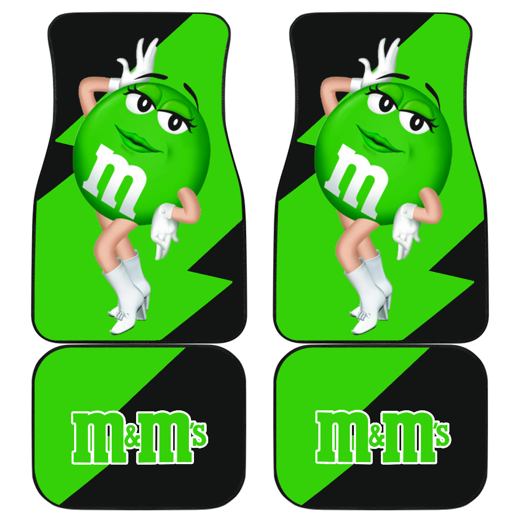 M&M’S Candy Ice Cream Cones Chocolate Green Car Floor Mats Funny Gift Idea