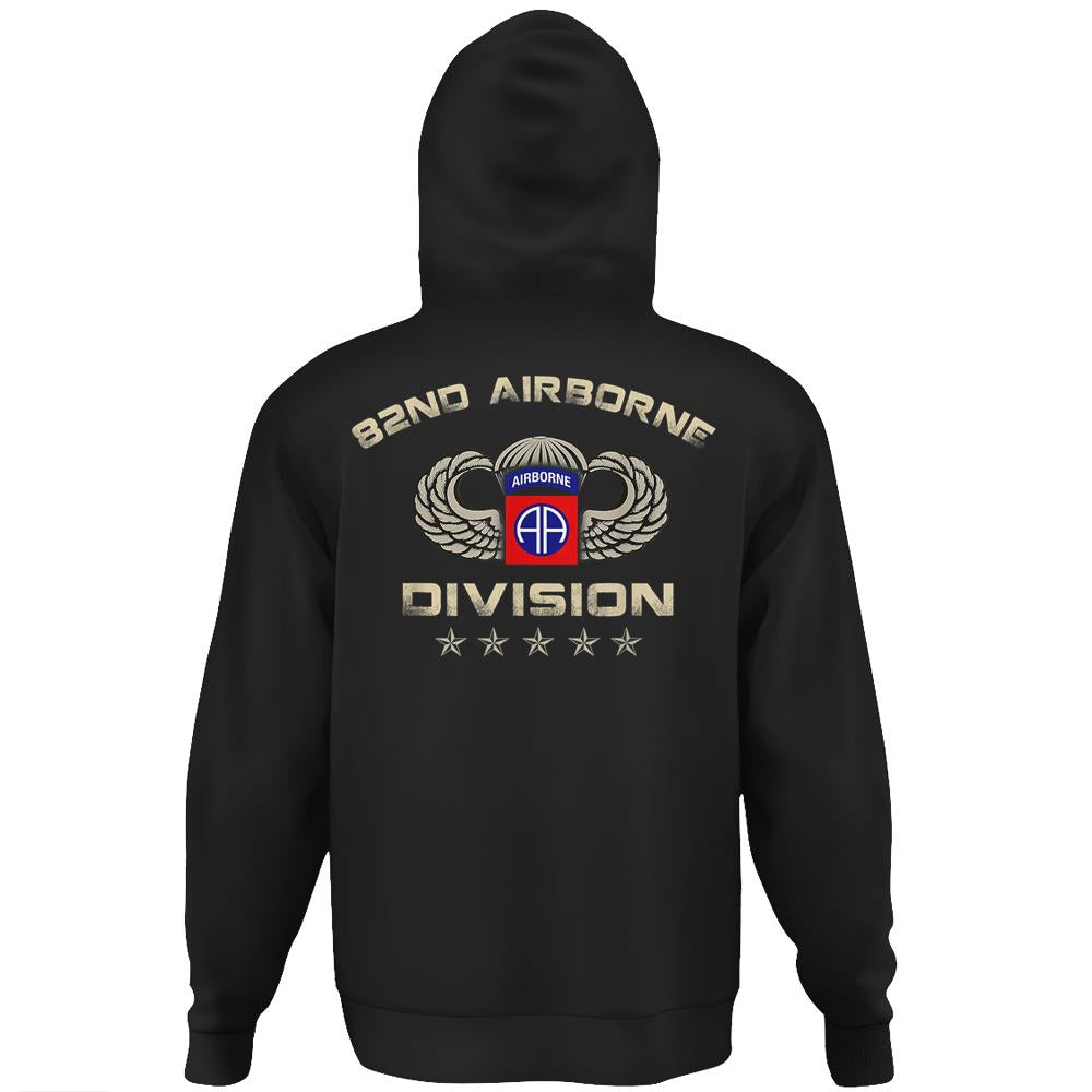 Us Army 82Nd Airborne Division Veteran Vintage Hoodie Print On Back