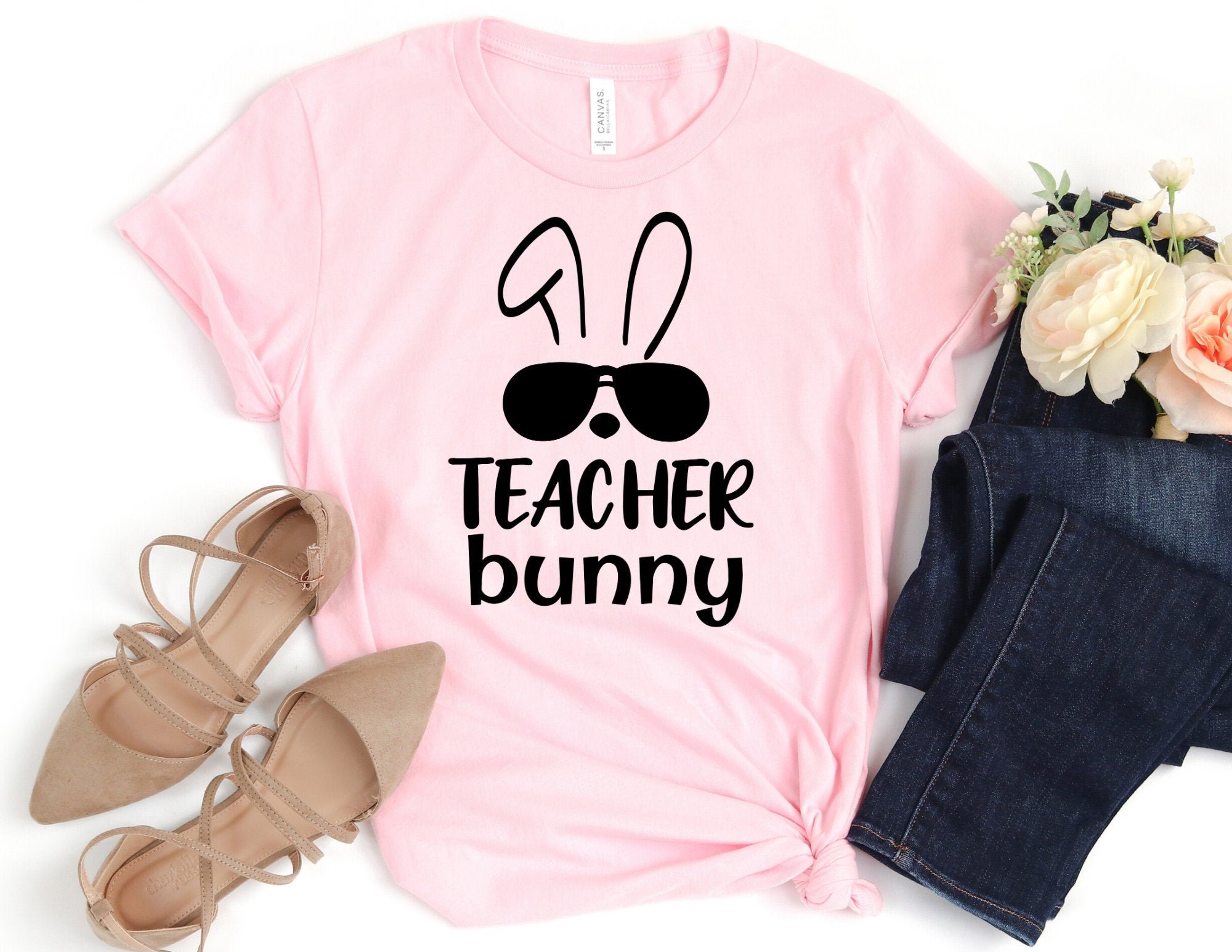 Teacher Bunny Easter Teacher Tee Teacher Shirt Field Trip Shirts For Teachers T-Shirt Hoodie All Color Size S-5Xl