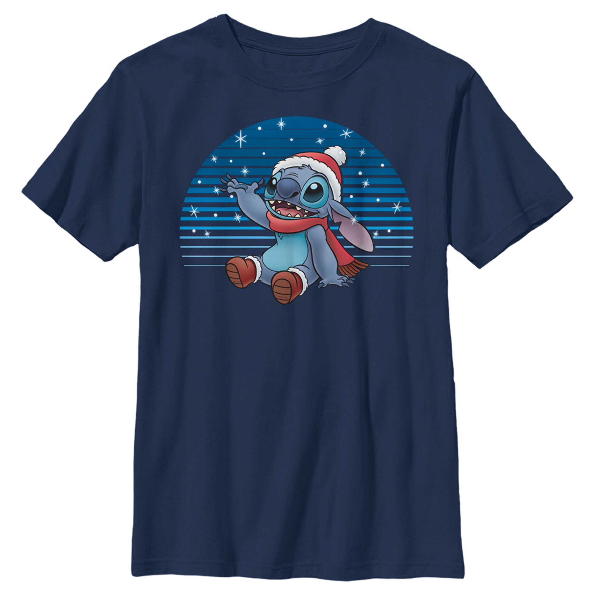 Boy’S Lilo & Stitch Catching Snow T-Shirt