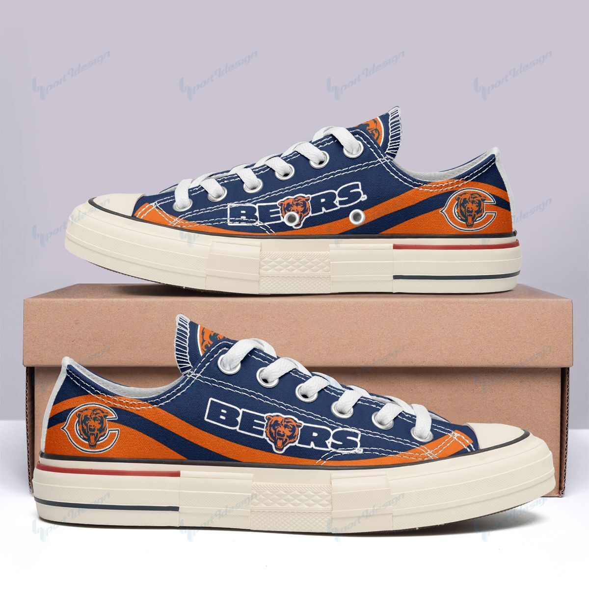 Chicago Bears New Low Top Canvas Shoes 22