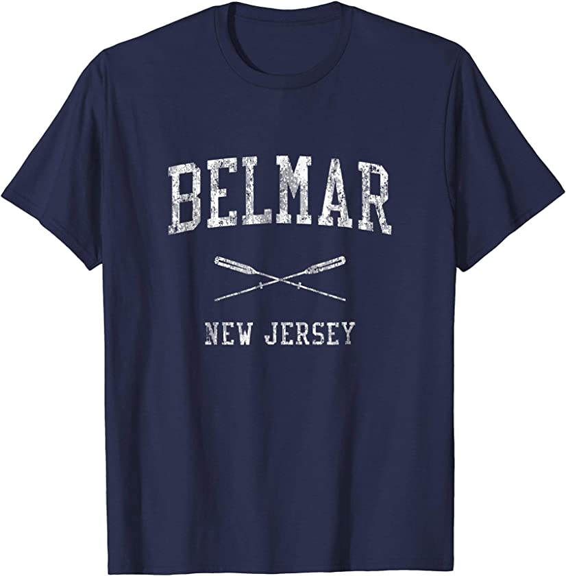 Belmar New Jersey NJ Vintage Nautical Sports Design Tee