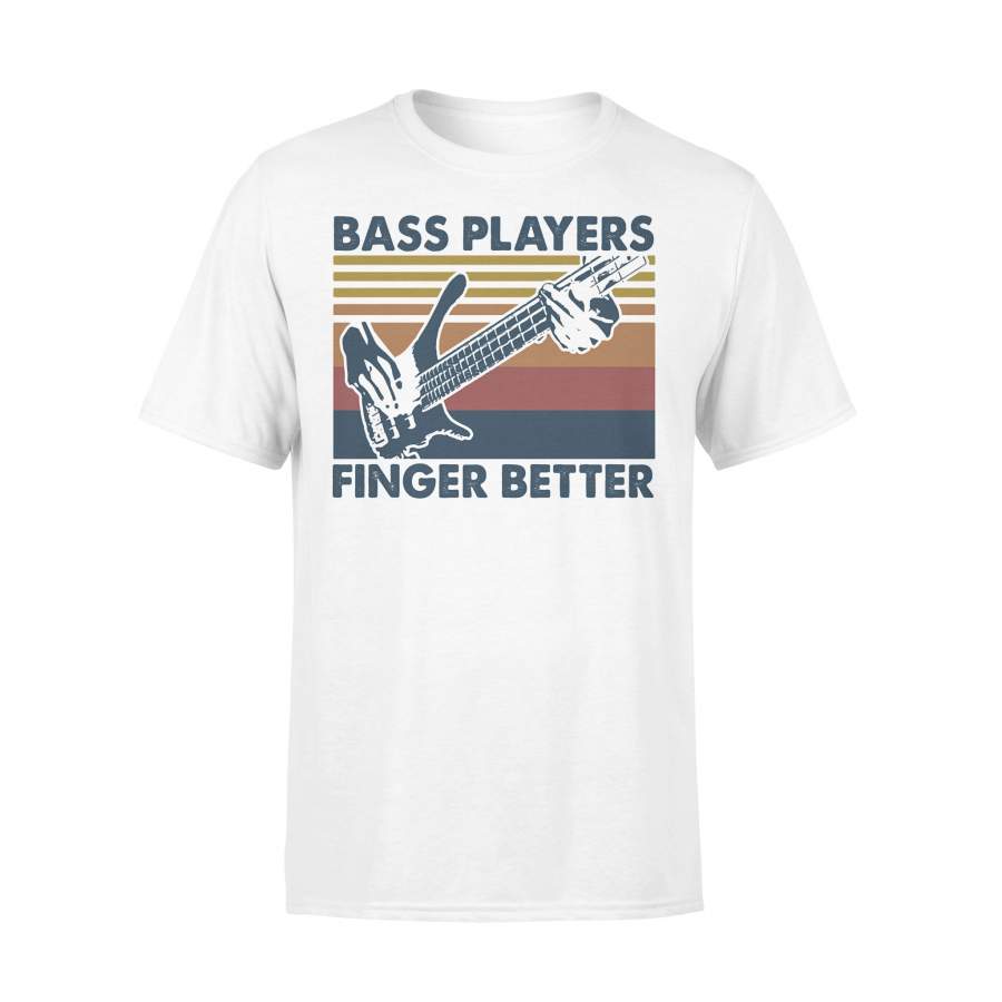 Bass Players Finger Better Vintage Retro T-shirt