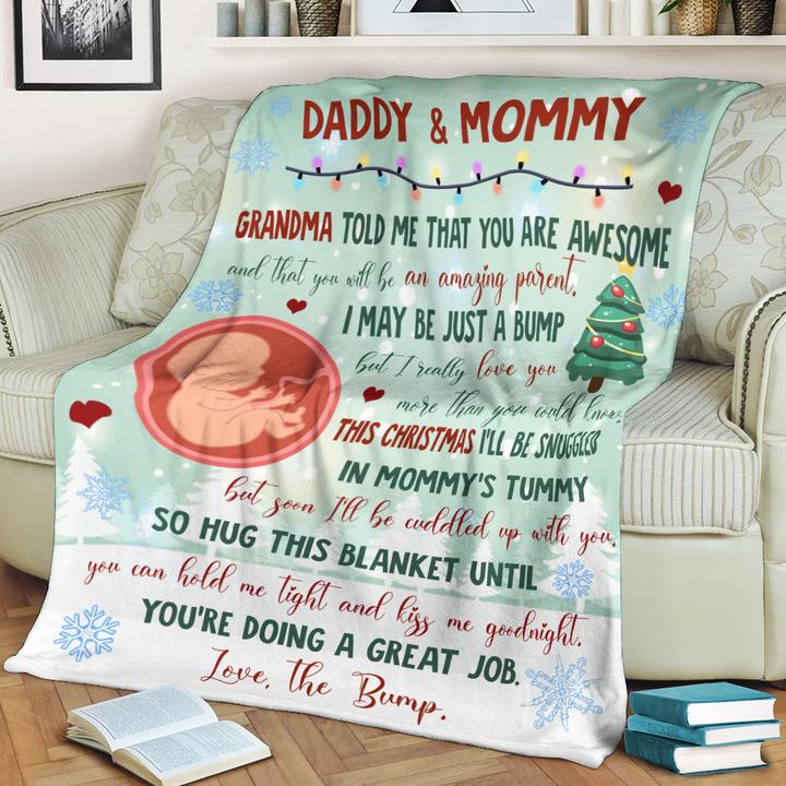 Personalized Blanket Daddy & Mommy Grandma Told Me That You Are Awesome ...