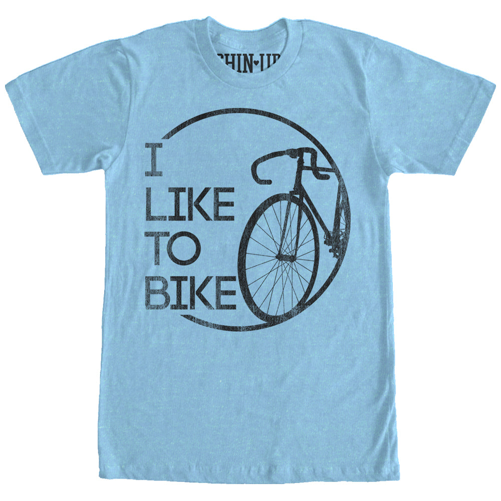 Chin Up Women’S Like To Bike  Boyfriend Tee