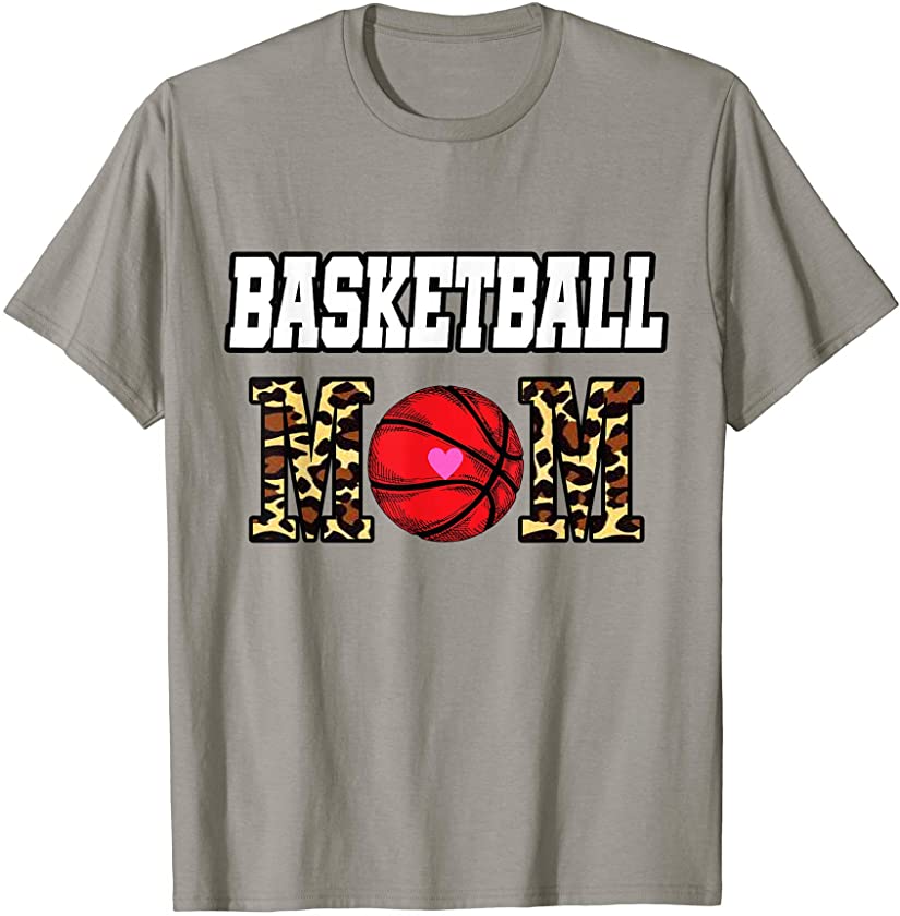 Basketball Mom Leopard Basketball Mom Mother’s Day 2021 T-Shirt