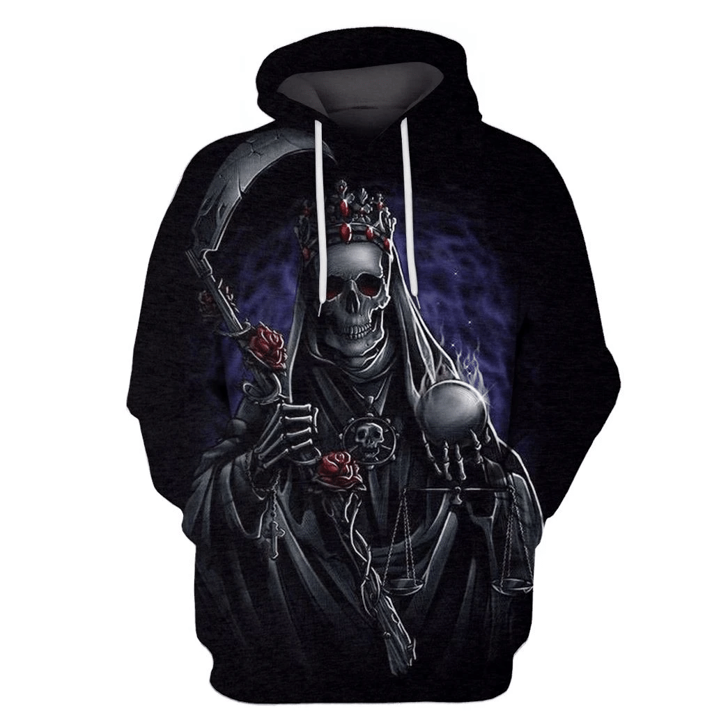Flowermoonz 3D -Halloween Death Hoodies T-Shirt Apparel